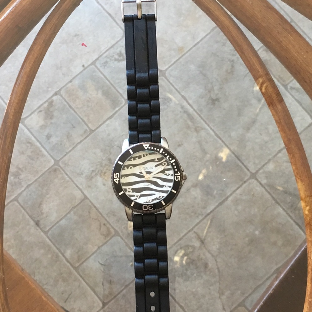 Zebra print watch